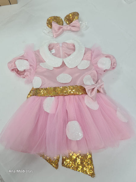 Vestido niña tul rosa